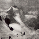 Berg (2020), UnikatRadierung Foto-Aquatinta/Siebdruck mit Prägung auf Bütten, 80 x 220 cm, Unikat